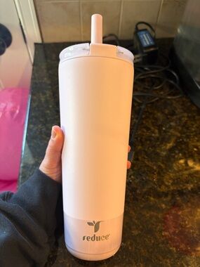 NWT Reduce Pink Insulated Tumbler with Straw 24oz